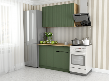 Кухня с фасадами МДФ "Валенсия 1.2 м." Шарли green Кухня с фасадами МДФ "Валенсия 1.2 м." Шарли green